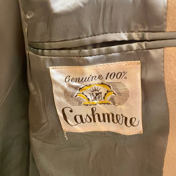 Le Chevron Cashmere Brown Coat - Picture 3 of 11